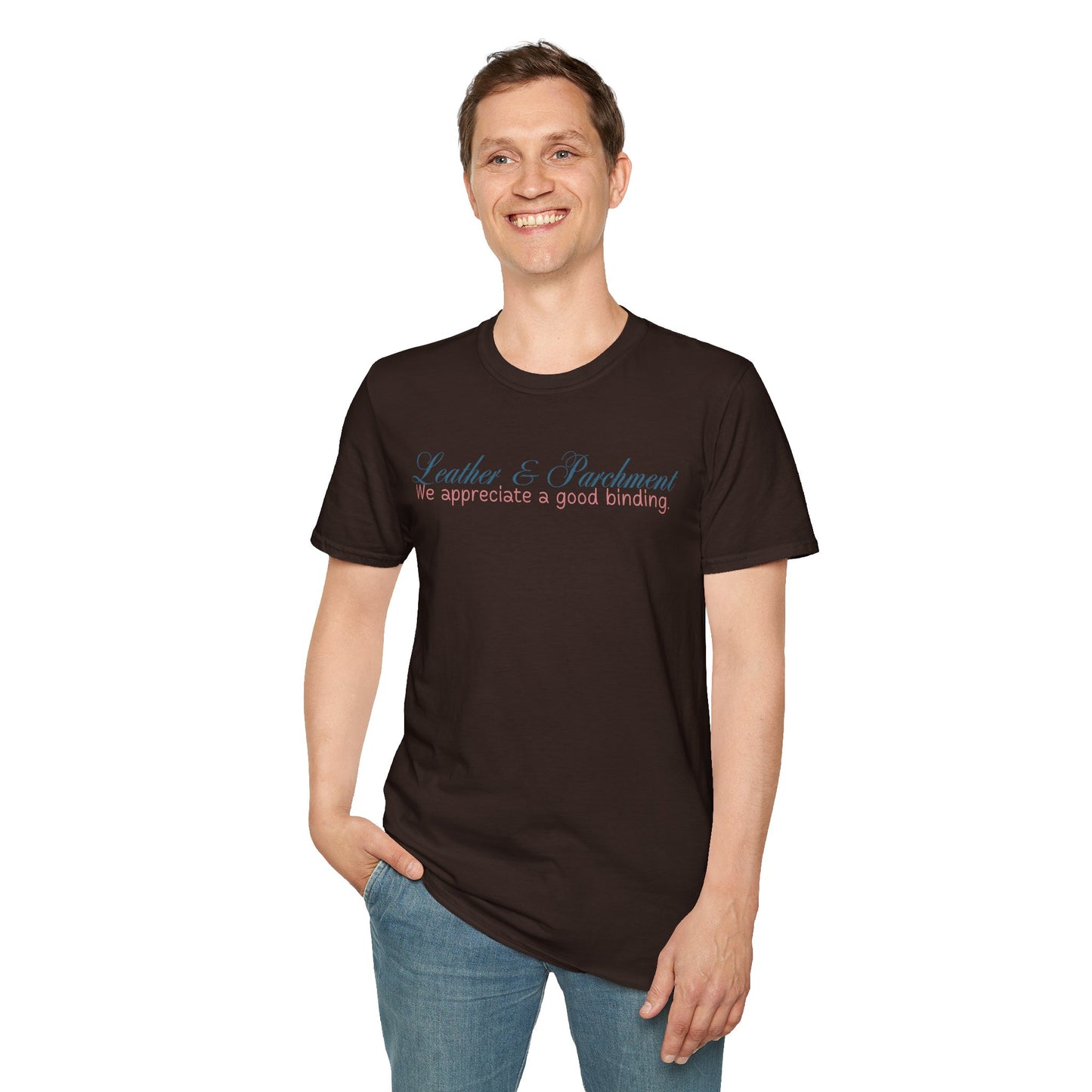 Leather and Parchment Unisex Softstyle T-Shirt