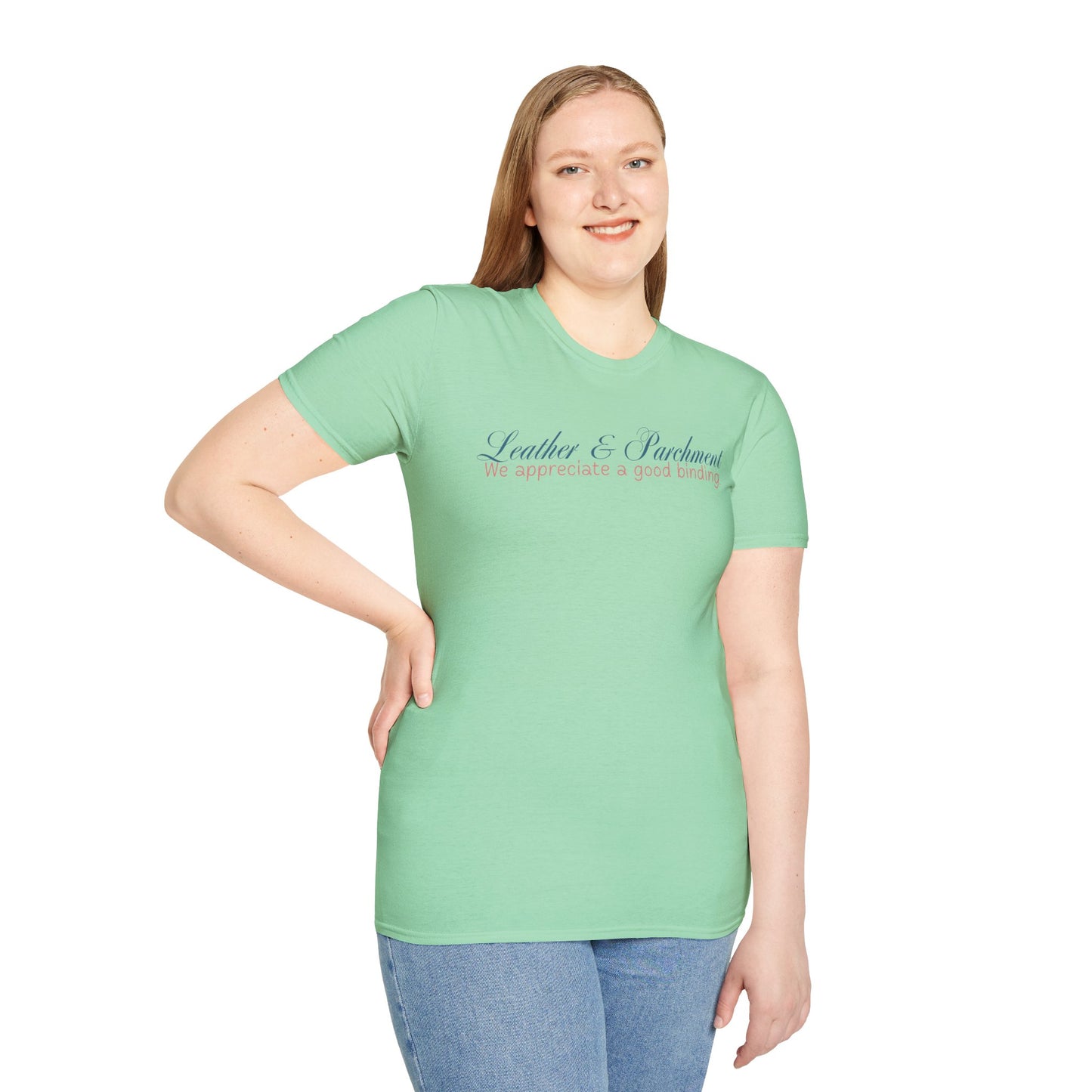 Leather and Parchment Unisex Softstyle T-Shirt