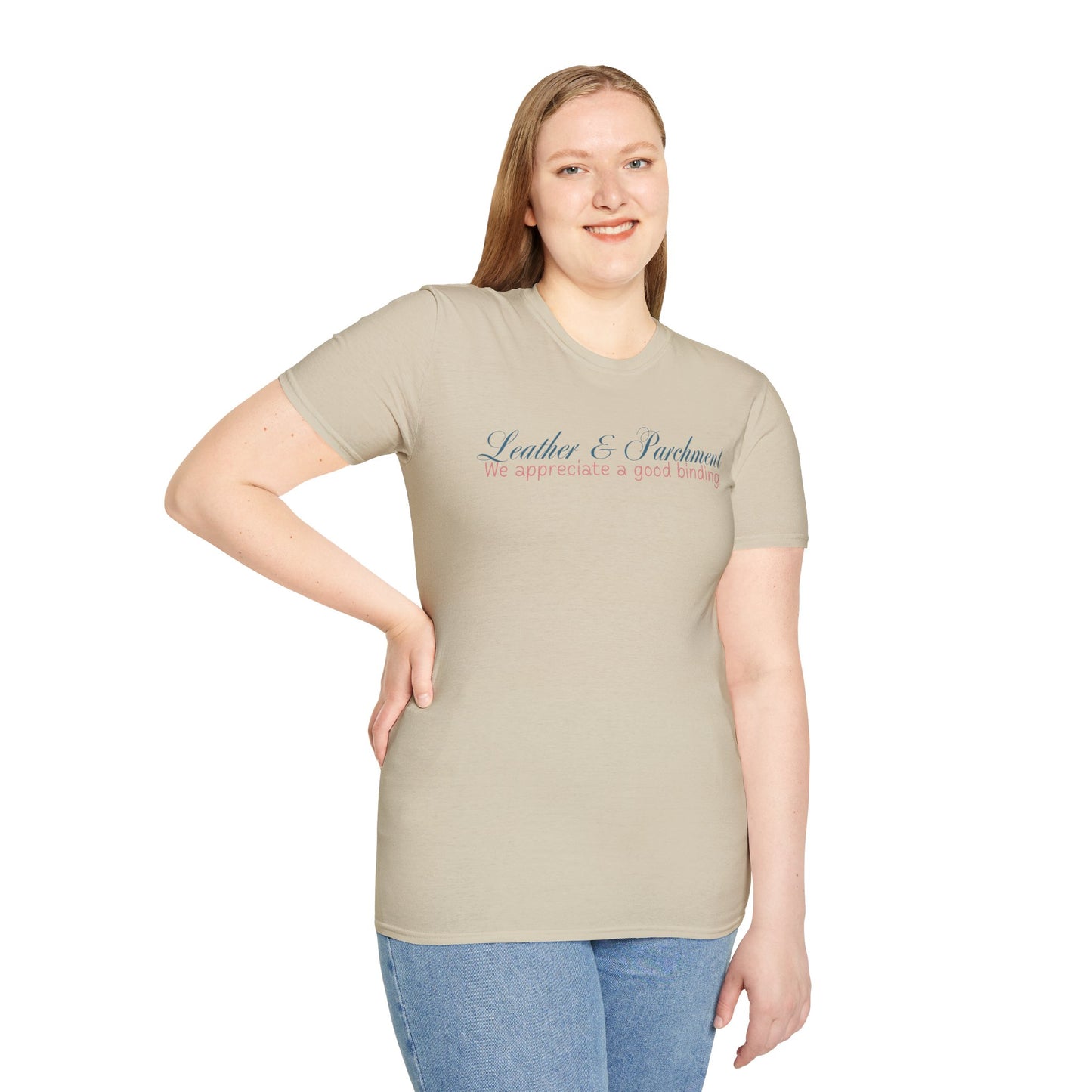 Leather and Parchment Unisex Softstyle T-Shirt