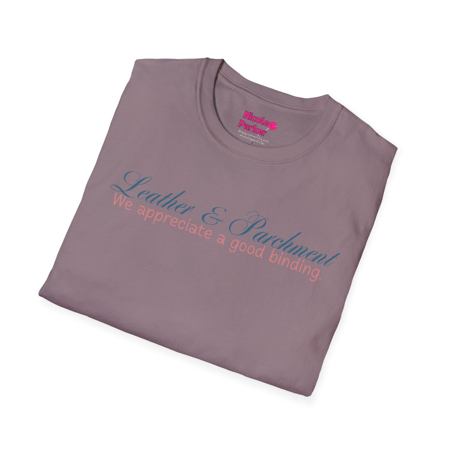 Leather and Parchment Unisex Softstyle T-Shirt