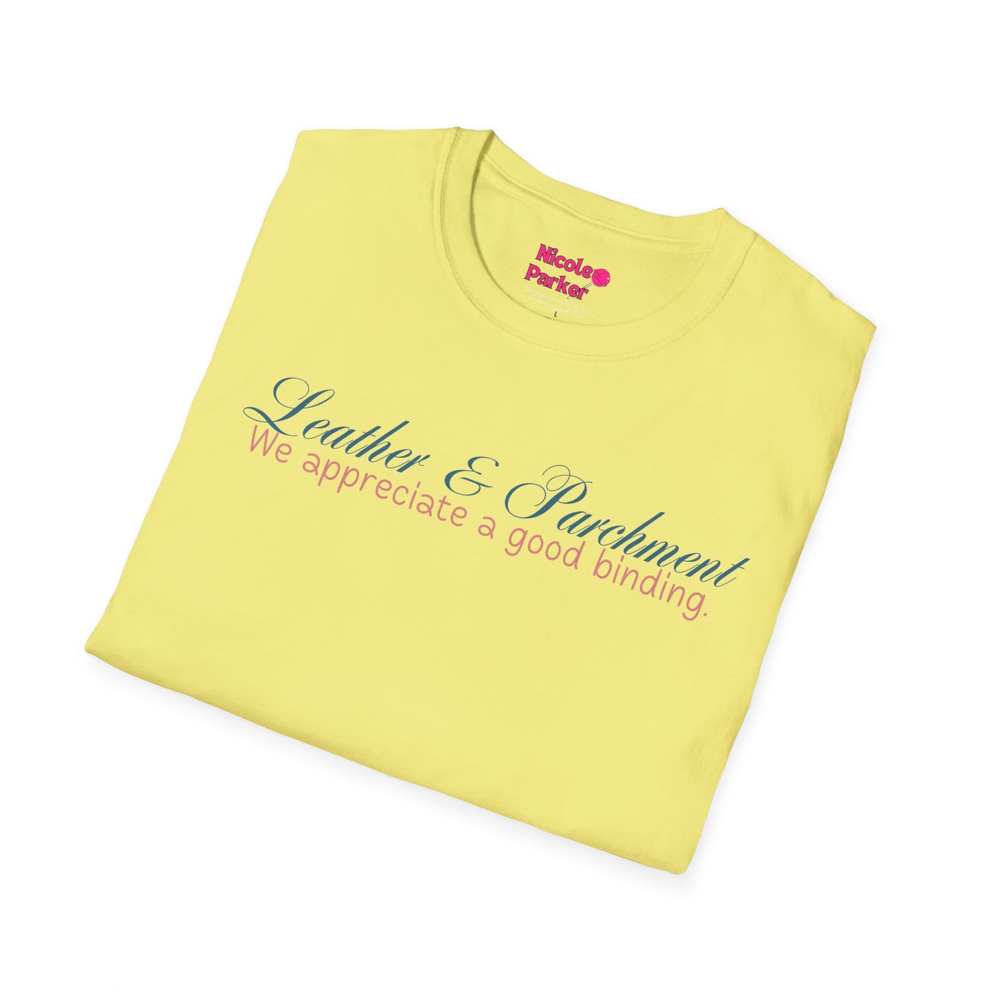Leather and Parchment Unisex Softstyle T-Shirt