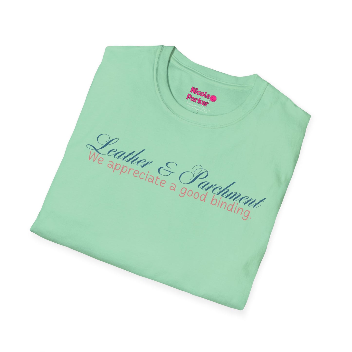 Leather and Parchment Unisex Softstyle T-Shirt
