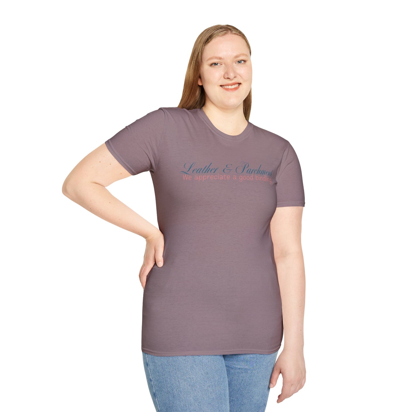 Leather and Parchment Unisex Softstyle T-Shirt
