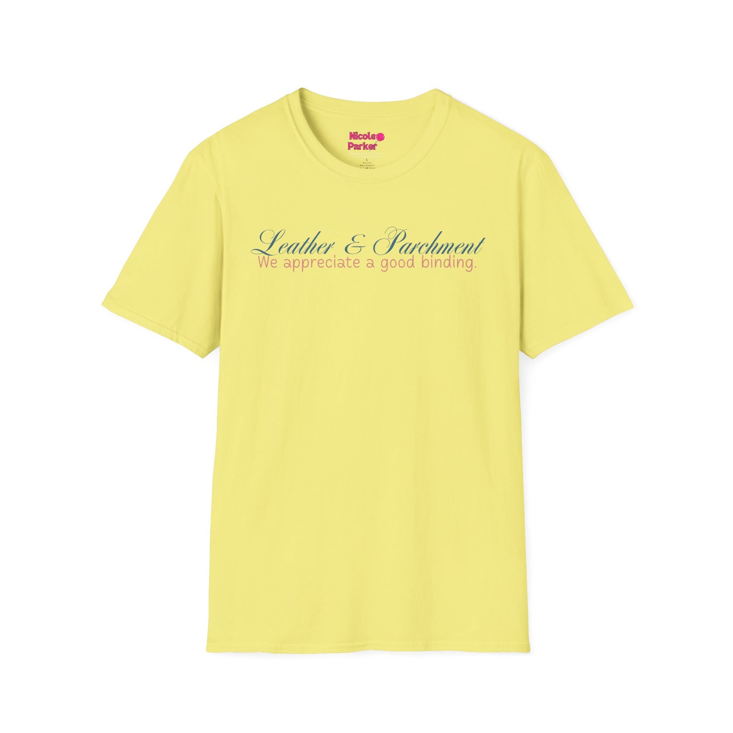 Leather and Parchment Unisex Softstyle T-Shirt