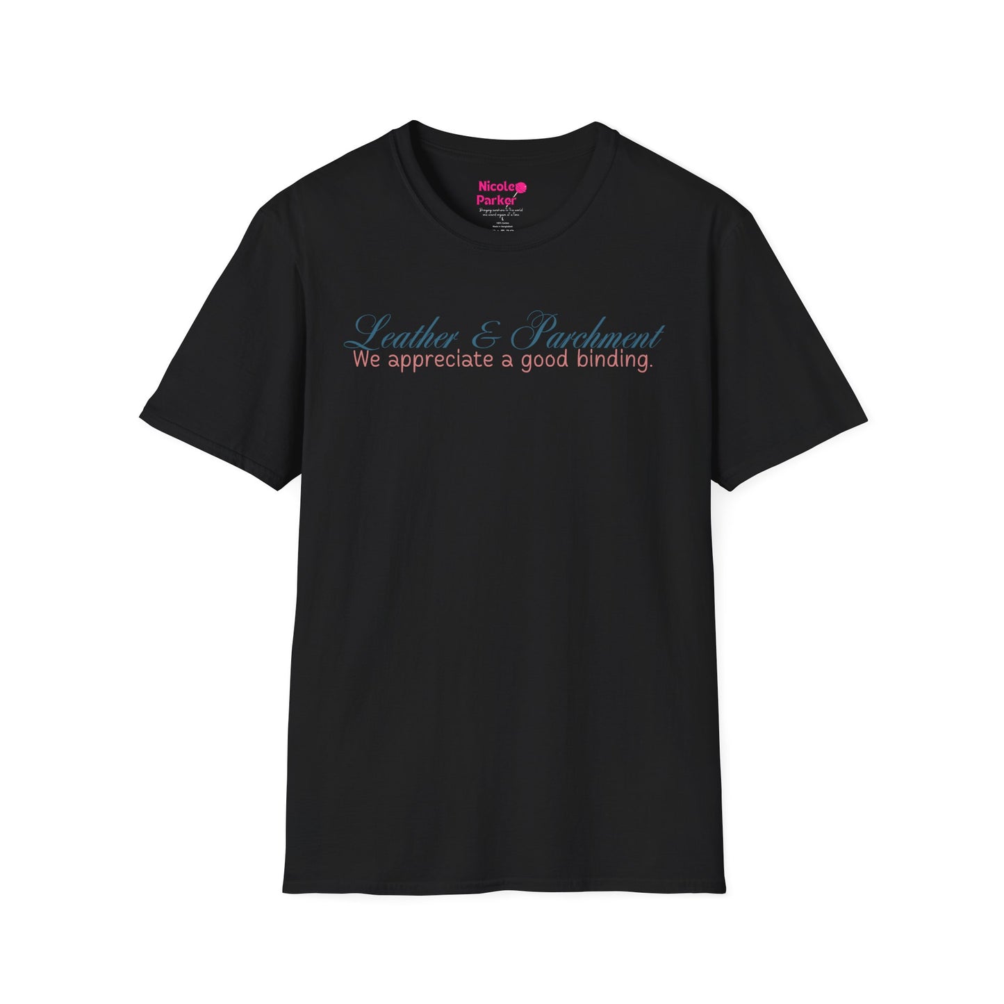 Leather and Parchment Unisex Softstyle T-Shirt
