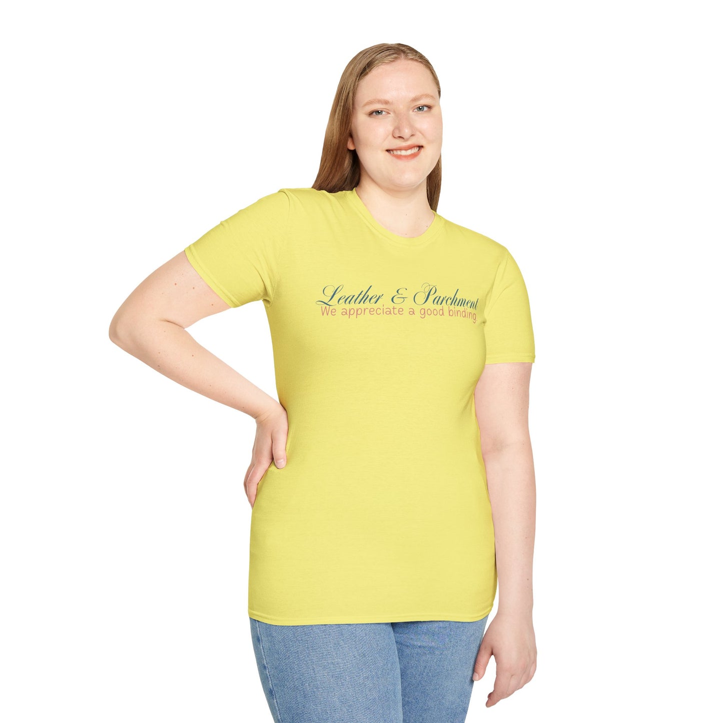 Leather and Parchment Unisex Softstyle T-Shirt