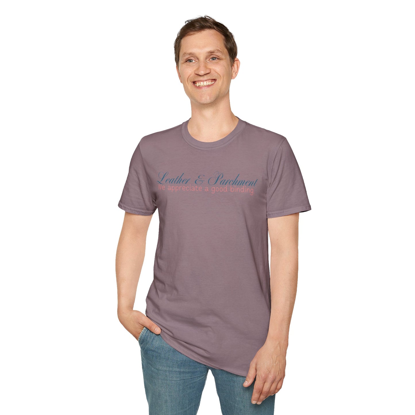Leather and Parchment Unisex Softstyle T-Shirt