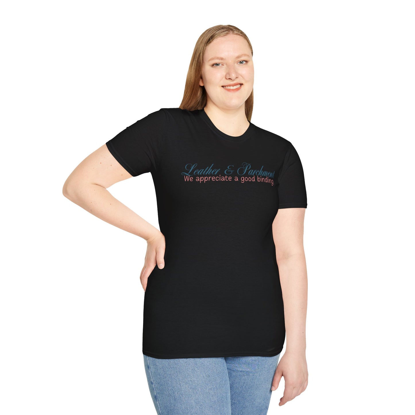 Leather and Parchment Unisex Softstyle T-Shirt