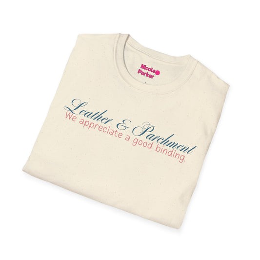 Leather and Parchment Unisex Softstyle T-Shirt