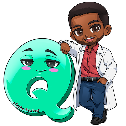 Q and Leo Chibi Sticker